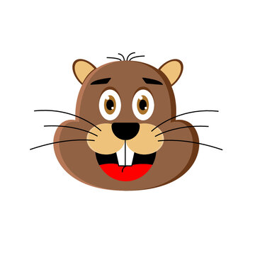 Cartoon Beaver Vector Logo