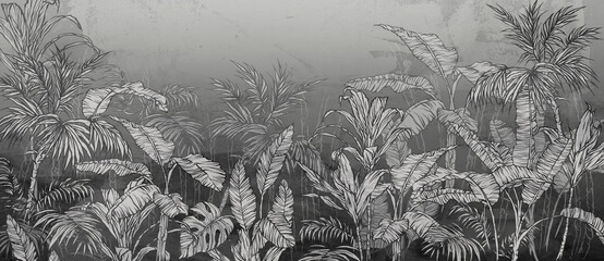 fond dégradé texturé qui représente le papier peint photo de plantes tropicales à l& 39 intérieur