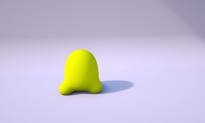 Abstract 3d rendered funny character