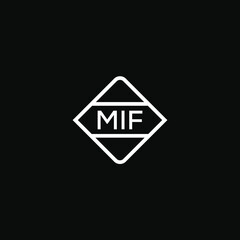 MIF 3 letter design for logo and icon.MIF monogram logo.vector illustration with black background. - obrazy, fototapety, plakaty