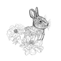 rabbit with flower