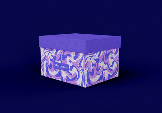 Isolated Square Box Mockup