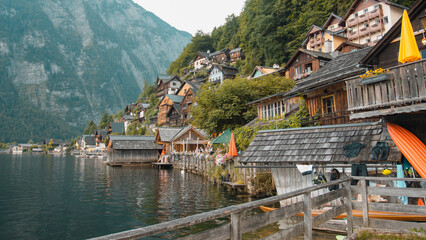 Landscape photograph of houses in Hallstatt Austria