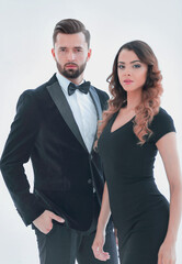 Successful business couple is standing