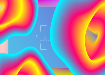 Landing page with liquid dynamic elements and fluid shapes.