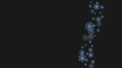 Christmas and New Year snowflakes