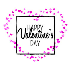 San Valentin Day Background. Handdrawn Voucher For Mom. Random F