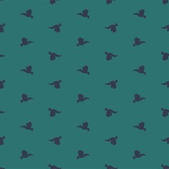 Fototapeta na wymiar Minimalist seamless pattern with little birds silhouettes vector. Simple wild birds regular pattern vector. Green and blue surface design vector