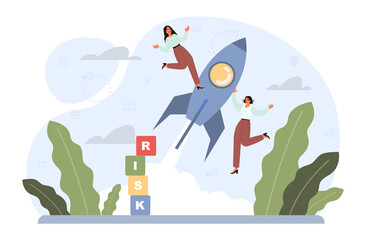 Business or life risk concept. Challenge, danger or difficulty to overcome.