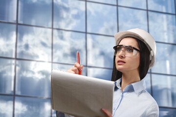 Happy women engineer worker enjoy working in factory industry.