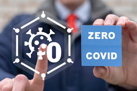 Zero Covid Medical And Covid-19 Concept. Coronavirus Control And Zero Covid Policy. COVID-Zero Public Health Policy. FTTIS Find Test Trace Isolate And Support.