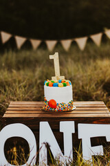 birthday cake with candles