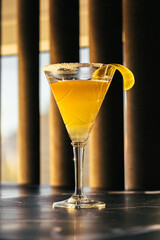 glass of sidercar drink