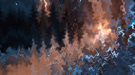 Naklejka na ściany i meble Abstract background neon of acrylic oil paints. Liquid waves of blue paint neon. Abstract wave patterns. Fluid Liquid Art. 3D illustration.