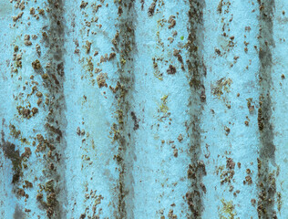 rusty light blue metal background