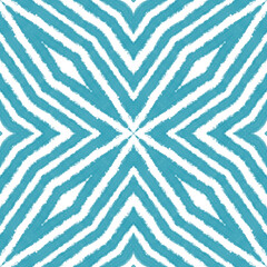 Chevron stripes design. Turquoise symmetrical