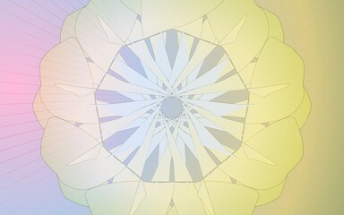 background with flowers and circles