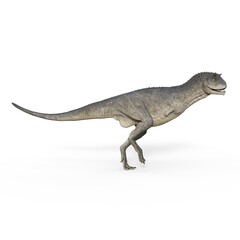 3d-illustration of an isolated dinosaur carnotaurus