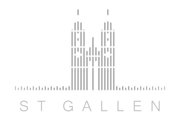 Vertical Bars St Gallen Landmark Skyline