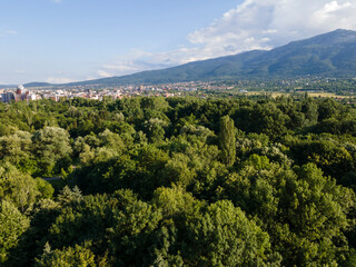 Aerial view of South Park in city of Sofia, Bulgaria