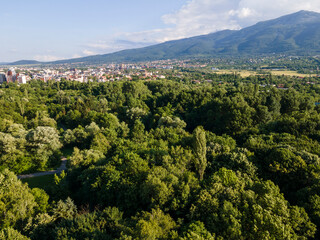 Fototapeta premium Aerial view of South Park in city of Sofia, Bulgaria