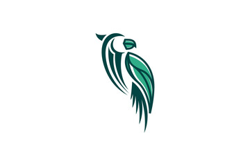 green bird logo design template. 