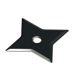 3D-Illustration of an Isolated shuriken weapon
