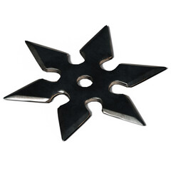 3D-Illustration of an Isolated shuriken weapon