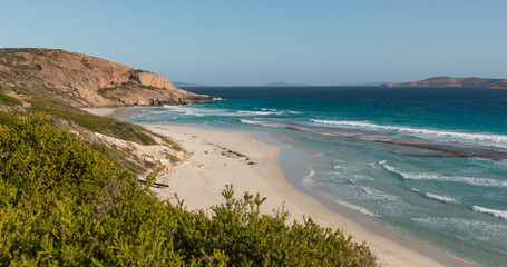 Beautiful white sand bay in Esperance - West beach, Esperance WA, Australia