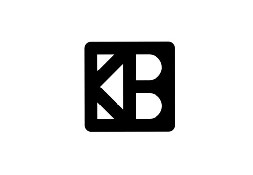 kb bk k b initial letter logo