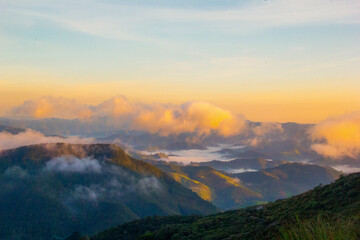 sunrise in the mountains