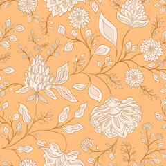 Traditional Floral Chintz Seamless Pattern