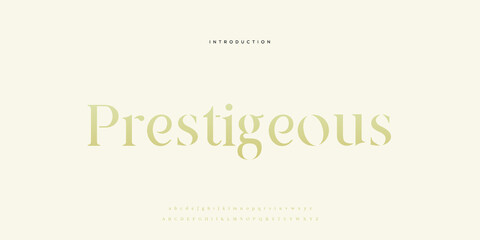 Royal, an elegant alphabet font and number. Premium uppercase fashion Design typography. vector illustration