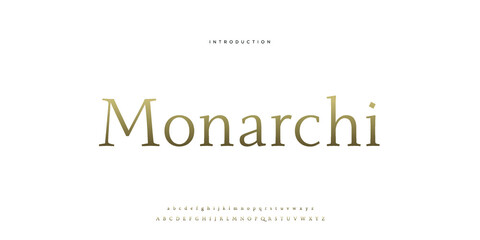 Royal, an elegant alphabet font and number. Premium uppercase fashion Design typography. vector illustration