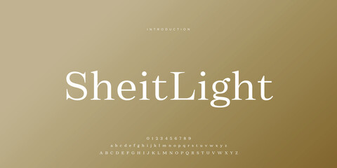 Royal, an elegant alphabet font and number. Premium uppercase fashion Design typography. vector illustration