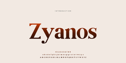 Fototapeta premium Royal, an elegant alphabet font and number. Premium uppercase fashion Design typography. vector illustration