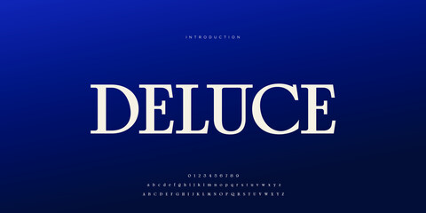 Obraz premium Royal, an elegant alphabet font and number. Premium uppercase fashion Design typography. vector illustration