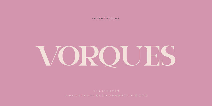 Royal, an elegant alphabet font and number. Premium uppercase fashion Design typography. vector illustration