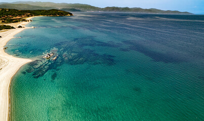 Obraz premium panoramic view of the mediterranean coastline in azure