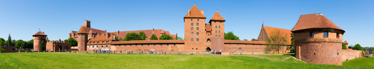 Fototapeta na wymiar Image of medieval Malbork Castle in the Poland.