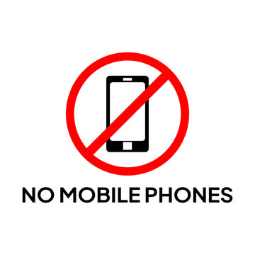 Vector logo is prohibited from using cellphones