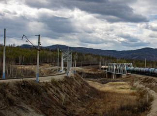 Obraz premium fence in the mountains