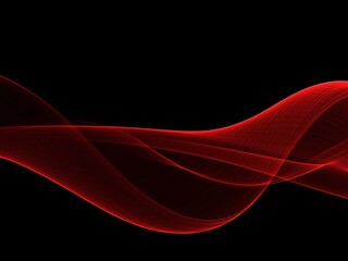 Abstract orange wave on a black background	