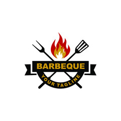 barbeque vintage vector logo badge