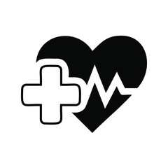 Heart with plus line icon. linear style sign for mobile concept and web design. Add life heart outline vector icon. Symbol, logo illustration. Vector graphics