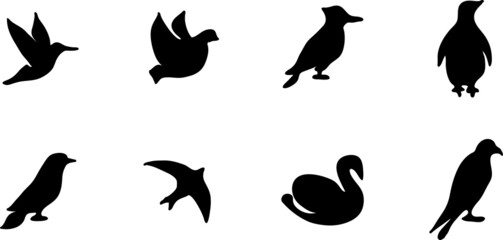 birds icon set vector illustration on white background..eps