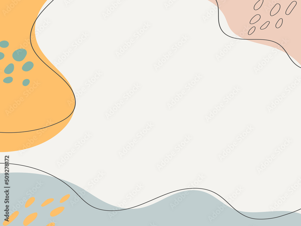 Sticker abstract creative backgrounds in minimal trendy style with copy space for text.