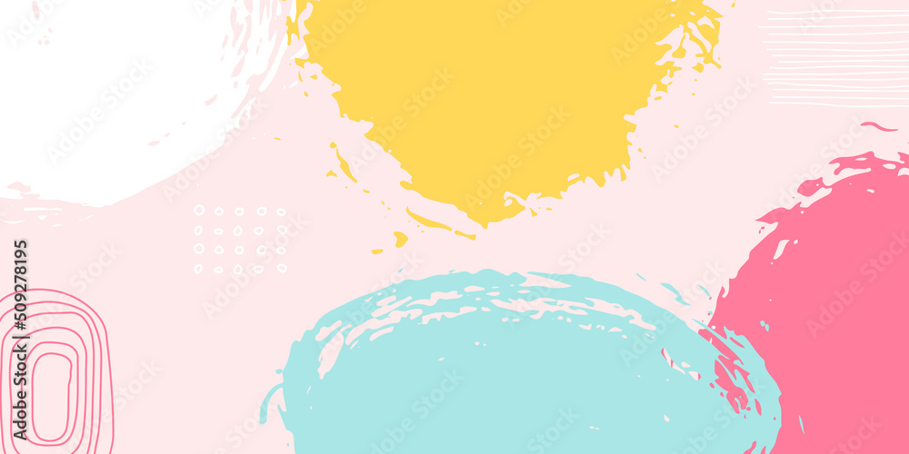 Wall mural abstract creative backgrounds in minimal trendy style with copy space for text.