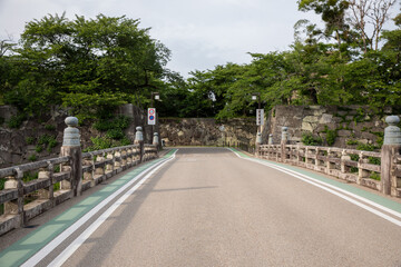 Fototapeta na wymiar 橋のある風景 風情ある町並み　 JAPAN 