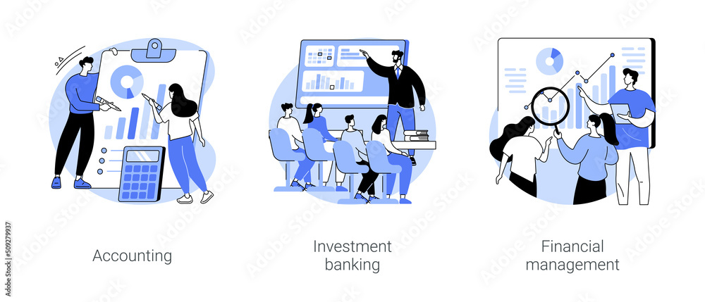 Sticker Master of Science in finance isolated cartoon vector illustrations se